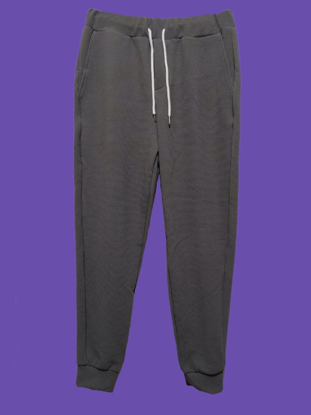 Men's Gray Drawstring Jogger Pants